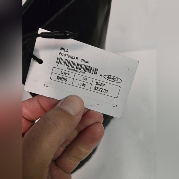 Nila & nila platform lace up woman's black boots size 40 combat grunge fall moto - Picture 13 of 17